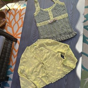 Sigrid Olsen Crochet Tank & Matching Shell